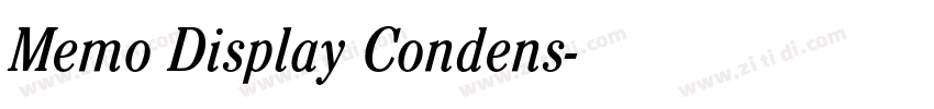 Memo Display Condens字体转换